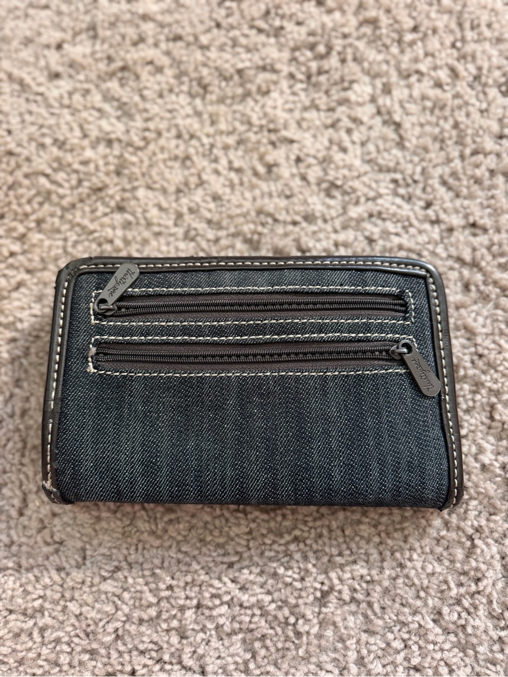 Thirty-One Denim Zip Wallet with Double Front Pockets